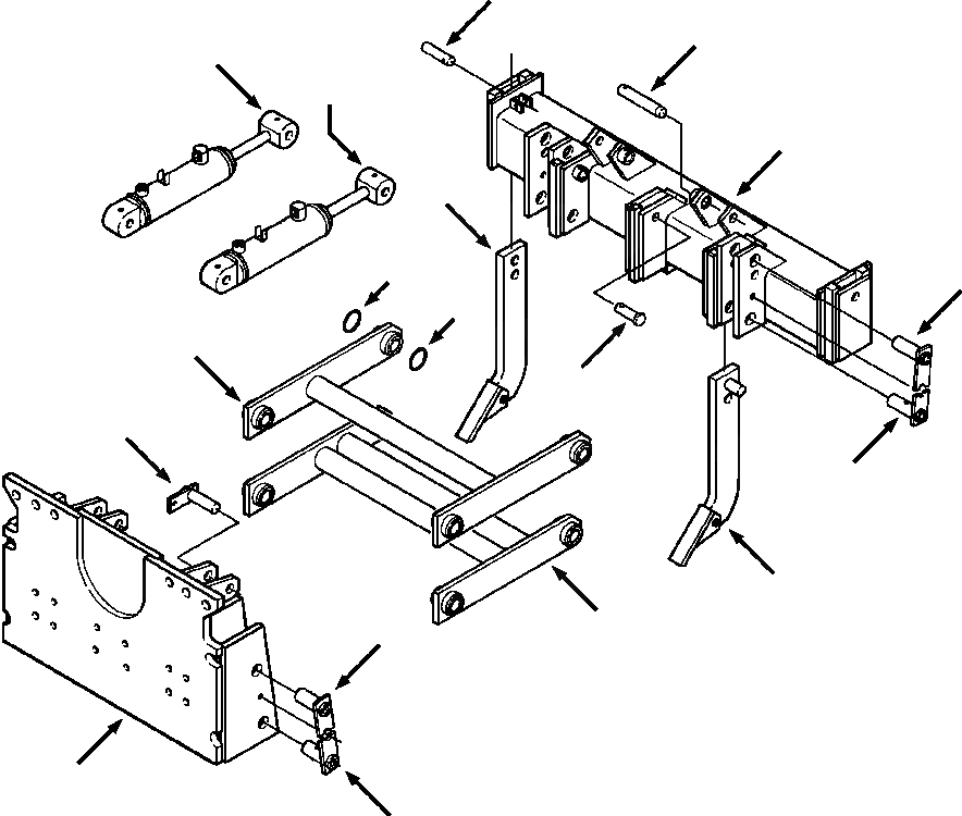 Схема запчастей Komatsu D39E-1 - РЫХЛИТЕЛЬ КРЕПЛЕНИЕED ОБОРУД-Е