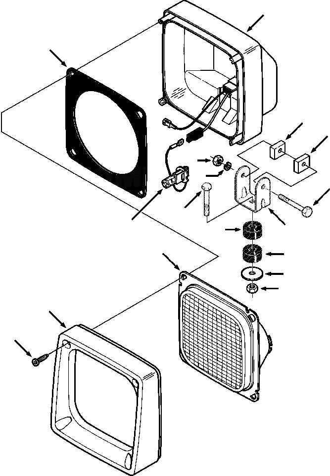 Схема запчастей Komatsu D39E-1A - FIG. K-A КАБИНА ROPS - РАБОЧ. ОСВЕЩЕНИЕ КАБИНА ОПЕРАТОРА И СИСТЕМА УПРАВЛЕНИЯ