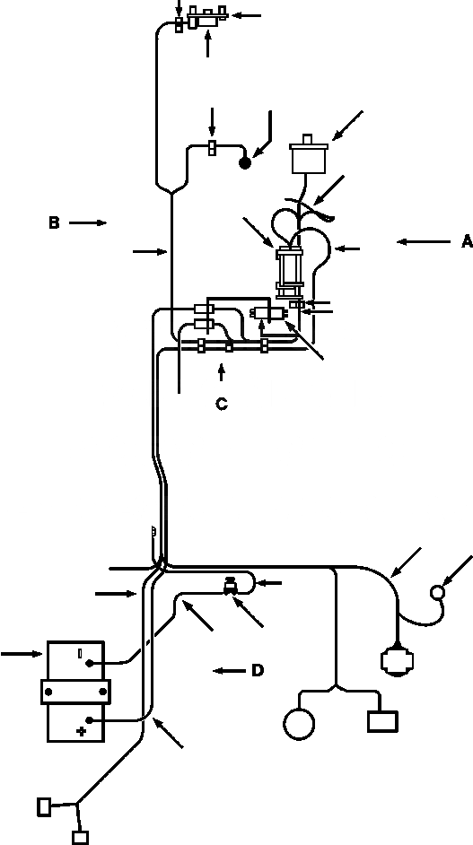 Схема запчастей Komatsu D39E-1 - ЭЛЕКТРОПРОВОДКА КАБИНА ROPS ЭЛЕКТР.