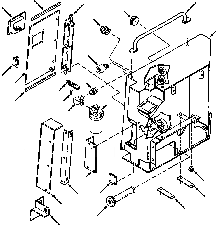 Схема запчастей Komatsu D39E-1 - РЕЗЕРВУАР С СИСТЕМОЙ ROPS ГИДРАВЛS