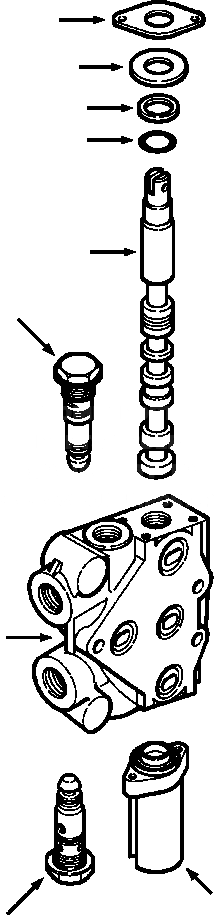 Схема запчастей Komatsu D39E-1 - ПОДЪЕМ. ОТВАЛА SECTION ГИДРАВЛS