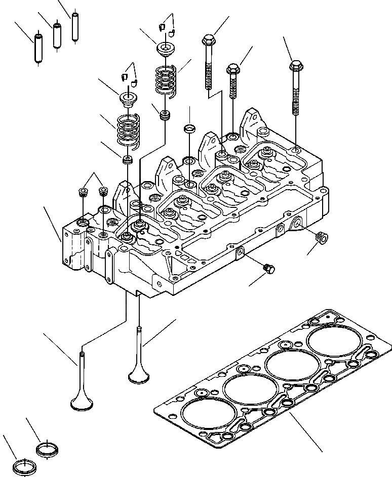 Схема запчастей Komatsu D39E-1 - ГОЛОВКА ЦИЛИНДРОВ POWER