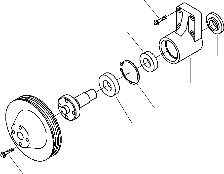 Схема запчастей Komatsu D39E-1 - ПРИВОД ВЕНТИЛЯТОРА POWER