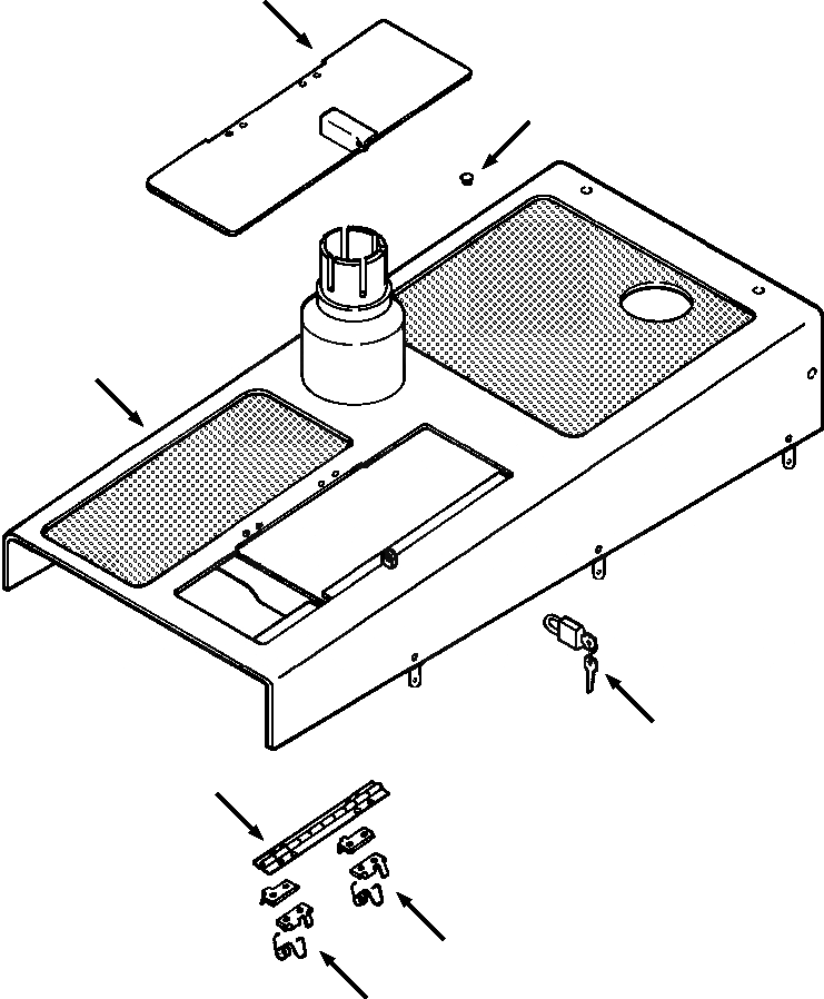 Схема запчастей Komatsu D39E-1 - ПЕРФОРИРОВАНН. КАПОТ SUPERSTRUCTURE
