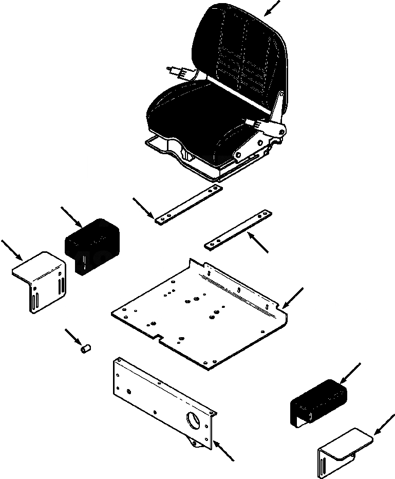 Схема запчастей Komatsu D39E-1 - СИДЕНЬЕ КРЕПЛЕНИЕ - С РЕМЕНЬ БЕЗОПАСНОСТИ RETRACTOR С СИСТЕМОЙ ROPS SUPERSTRUCTURE