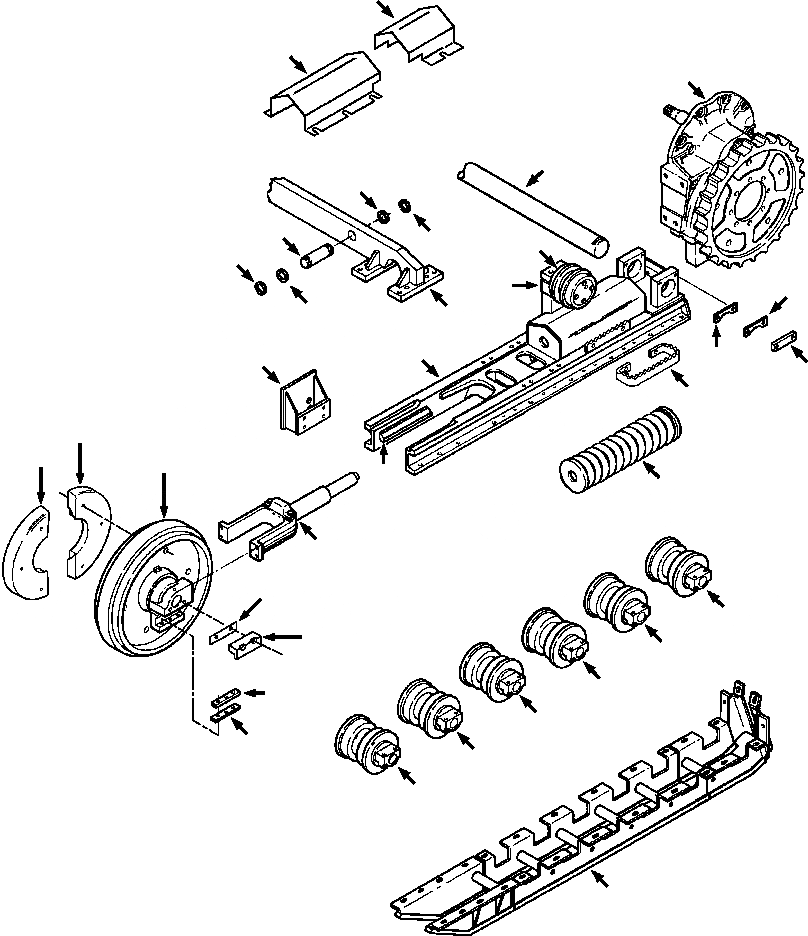Схема запчастей Komatsu D39E-1 - НИЖН.CARRIAGE ПОДВЕСКА