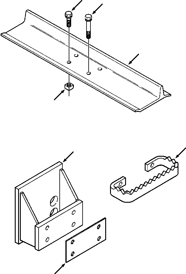 Схема запчастей Komatsu D39E-1 - IN ГУСЕНИЦЫS НИЗ. GROUND PRESSURE КОЛЕСА И TRACTION