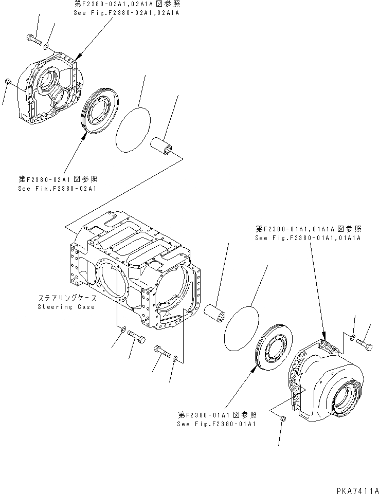 Схема запчастей Komatsu D41A-6 - КОНЕЧНАЯ ПЕРЕДАЧА (КРЕПЛЕНИЕ) СИЛОВАЯ ПЕРЕДАЧА И КОНЕЧНАЯ ПЕРЕДАЧА