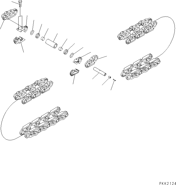 Схема запчастей Komatsu D41A-6 - ГУСЕН. ЦЕПЬ (СМАЗЫВ. ТИПА) (ПОСТАВЛЯЕМЫЕ ЧАСТИ) ОСНОВН. КОМПОНЕНТЫ И РЕМКОМПЛЕКТЫ