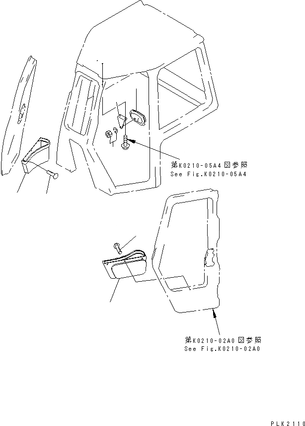 Схема запчастей Komatsu D41E-6 - КАБИНА (EC СТАНДАРТН. ЧАСТИ)(№B-) КАБИНА ОПЕРАТОРА И СИСТЕМА УПРАВЛЕНИЯ