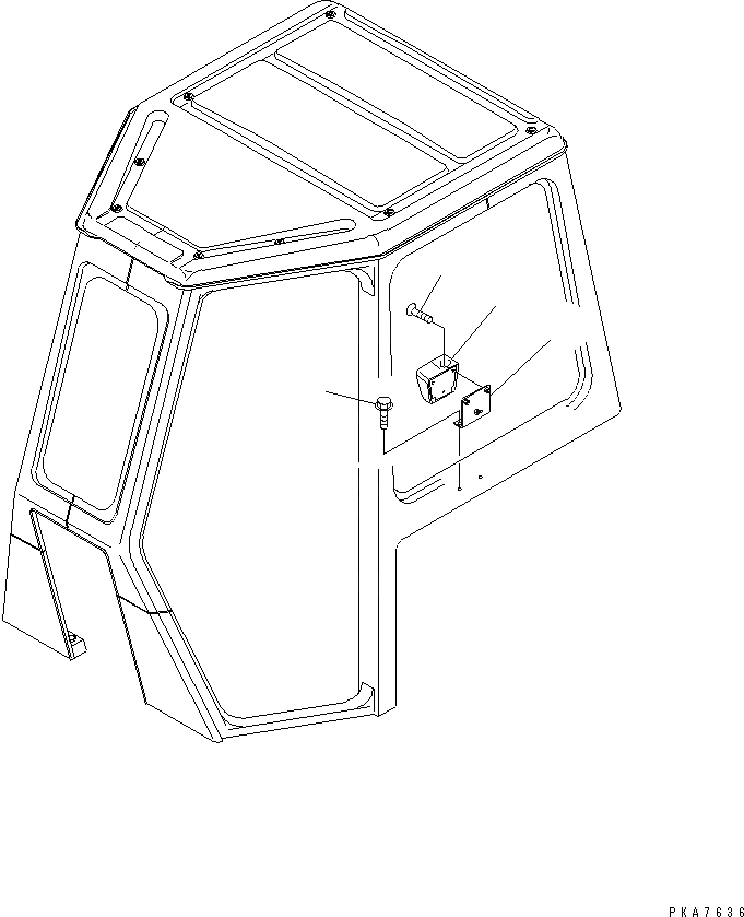 Схема запчастей Komatsu D41E-6 - ПЕПЕЛЬНИЦА КАБИНА ОПЕРАТОРА И СИСТЕМА УПРАВЛЕНИЯ
