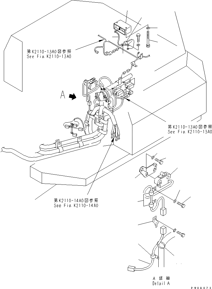 Схема запчастей Komatsu D41E-6 - СИГНАЛ. ЗАДНЕГО ХОДА ЭЛЕКТРИКА