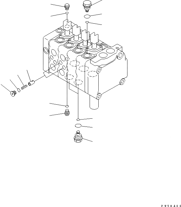Схема запчастей Komatsu D41E-6 - УПРАВЛЯЮЩ. КЛАПАН (4-Х СЕКЦИОНН.) (/7) (С РЫХЛИТЕЛЕМ) ОСНОВН. КОМПОНЕНТЫ И РЕМКОМПЛЕКТЫ