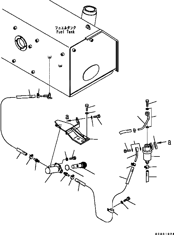 Схема запчастей Komatsu D41E-6 - ДОПОЛН. ТОПЛИВН. ФИЛЬТР И ВОДООТДЕЛИТЕЛЬ ТОПЛИВН. БАК. AND КОМПОНЕНТЫ