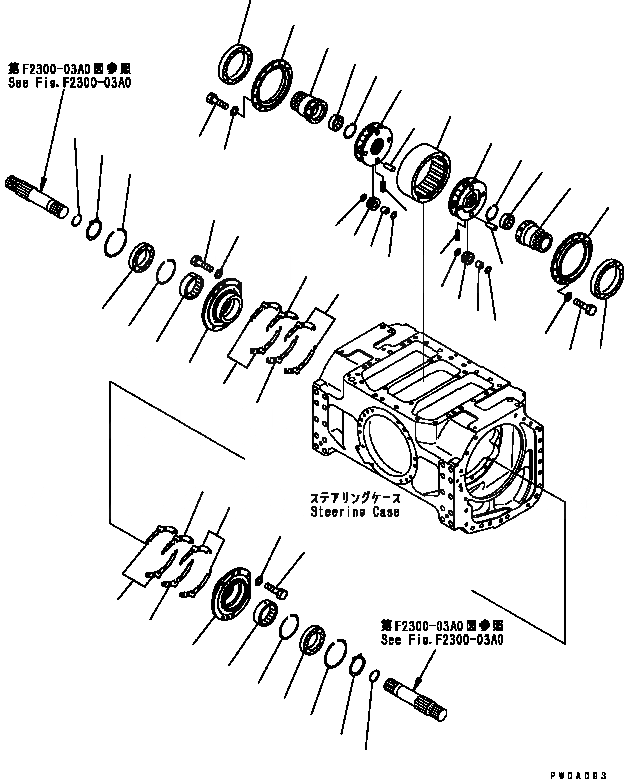 Схема запчастей Komatsu D41E-6 - СИЛОВАЯ ЛИНИЯ (BEVEL И ПРИВОД ВАЛ) СИЛОВАЯ ПЕРЕДАЧА И КОНЕЧНАЯ ПЕРЕДАЧА