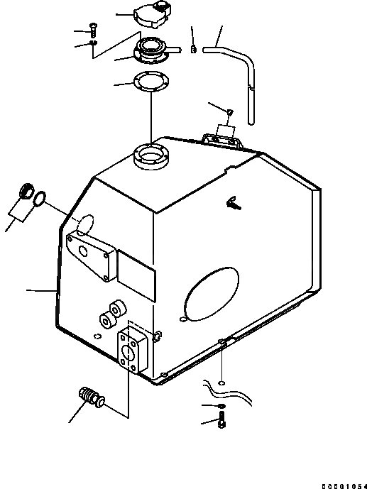 Схема запчастей Komatsu D41E-6 - ГИДР. БАК. ГИДРАВЛИКА