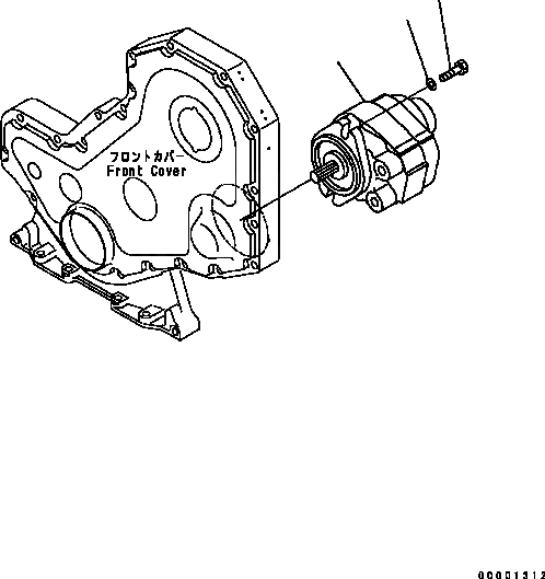 Схема запчастей Komatsu D41E-6 - ГИДР. НАСОС. ГИДРАВЛИКА