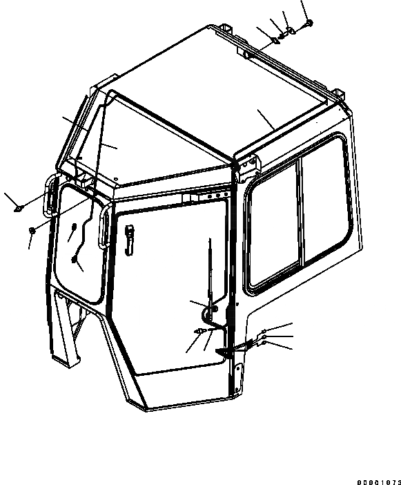 Схема запчастей Komatsu D41E-6 - КАБИНА (ОМЫВАТЕЛЬ ШЛАНГИ) КАБИНА ОПЕРАТОРА И СИСТЕМА УПРАВЛЕНИЯ