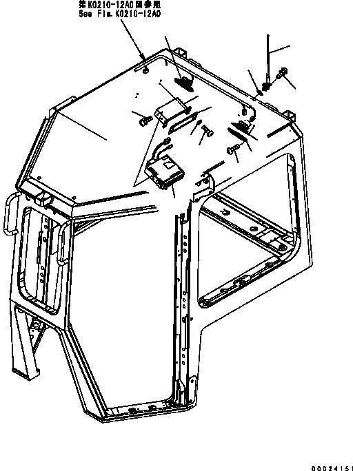 Схема запчастей Komatsu D41E-6 - КАБИНА (РАДИО) (JAPAN) КАБИНА ОПЕРАТОРА И СИСТЕМА УПРАВЛЕНИЯ