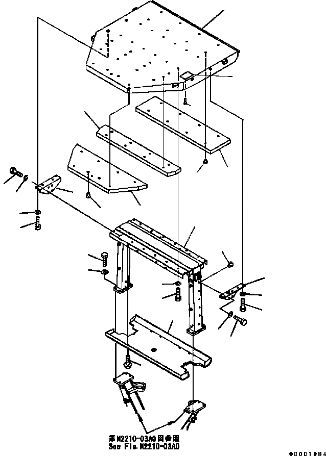 Схема запчастей Komatsu D41E-6 - ROPS (БЕЗ КАБИНЫ) КАБИНА ОПЕРАТОРА И СИСТЕМА УПРАВЛЕНИЯ