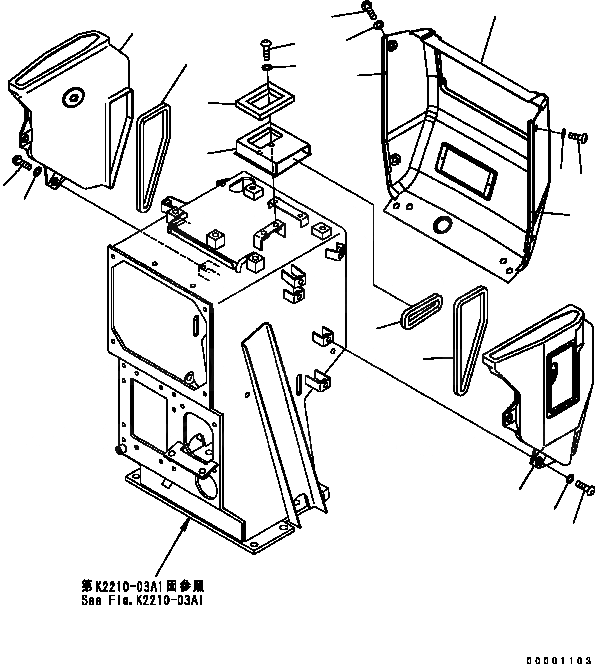 Схема запчастей Komatsu D41E-6 - ПРИБОРНАЯ ПАНЕЛЬ (КАБИНА) (С КОНДИЦИОНЕРОМ) (ПРИБОРНАЯ ПАНЕЛЬ) КАБИНА ОПЕРАТОРА И СИСТЕМА УПРАВЛЕНИЯ