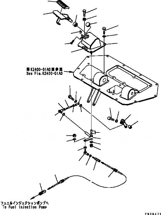 Схема запчастей Komatsu D41E-6 - ПОЛ (ПЕДАЛЬ ЗАМЕДЛИТЕЛЯ ОБОРОТОВ) (С ПЕДАЛЬ ЗАМЕДЛИТЕЛЯ ОБОРОТОВ) КАБИНА ОПЕРАТОРА И СИСТЕМА УПРАВЛЕНИЯ