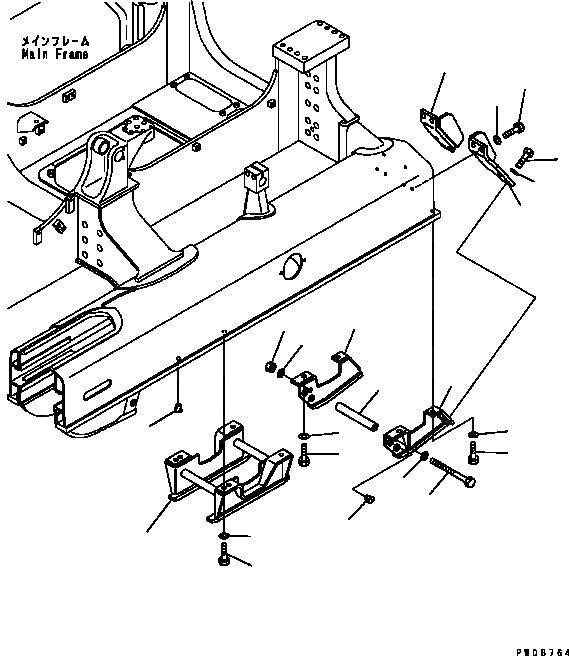 Схема запчастей Komatsu D41E-6 - ЗАЩИТА КАТКОВ (ДЛЯ HD СОЕДИНИТЕЛЬН. ЗВЕНО) НИЖН.CARRIAGE