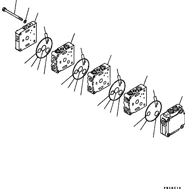 Схема запчастей Komatsu D41E-6 - УПРАВЛЯЮЩ. КЛАПАН (3-Х СЕКЦИОНН.) (/) ОСНОВН. КОМПОНЕНТЫ И РЕМКОМПЛЕКТЫ