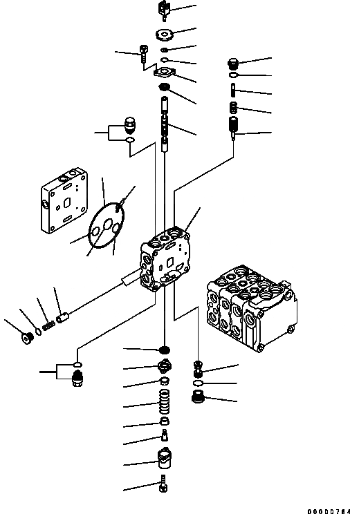 Схема запчастей Komatsu D41E-6 - УПРАВЛЯЮЩ. КЛАПАН (4-Х СЕКЦИОНН.) (7/7) (ДЛЯ РЫХЛИТЕЛЬ) ОСНОВН. КОМПОНЕНТЫ И РЕМКОМПЛЕКТЫ
