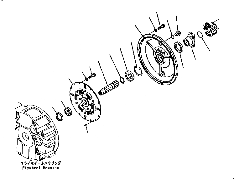 Схема запчастей Komatsu D41E6T - ДЕМПФЕР КОМПОНЕНТЫ ДВИГАТЕЛЯ