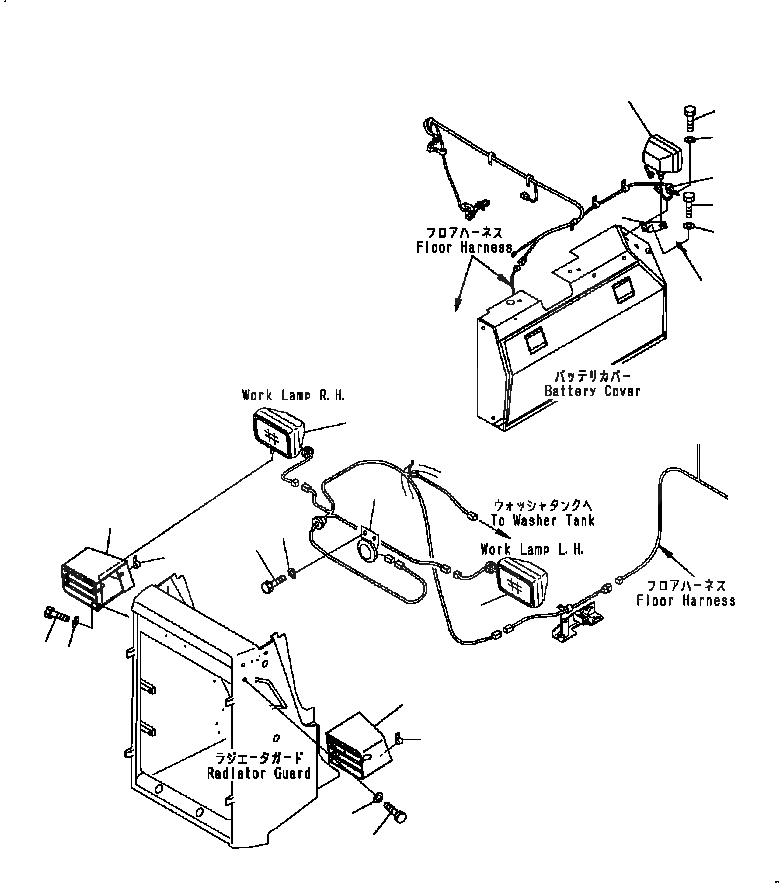 Схема запчастей Komatsu D41E6T - ПЕРЕДН. ОСВЕЩЕНИЕ ELETRICAL СИСТЕМА