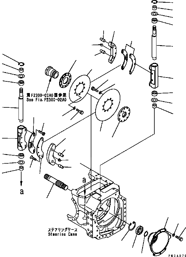 Схема запчастей Komatsu D41E6T - СИЛОВАЯ ЛИНИЯ (МУФТА И ТОРМОЗ.) СИЛОВАЯ ПЕРЕДАЧА И КОНЕЧНАЯ ПЕРЕДАЧА