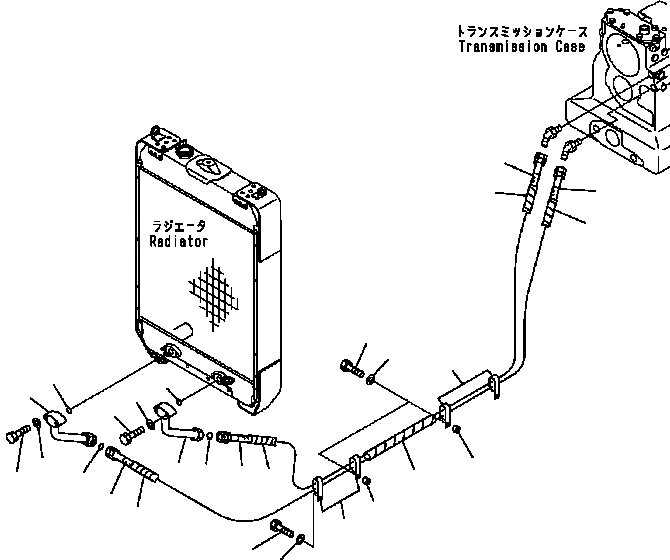 Схема запчастей Komatsu D41E6T - СИЛОВАЯ ЛИНИЯ МАСЛ. ЛИНИЯ (ЛИНИЯ ОХЛАЖДЕНИЯ) СИЛОВАЯ ПЕРЕДАЧА И КОНЕЧНАЯ ПЕРЕДАЧА