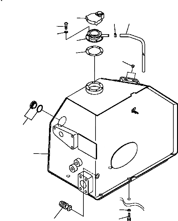 Схема запчастей Komatsu D41E6T - ГИДР. БАК. ГИДРАВЛИКА