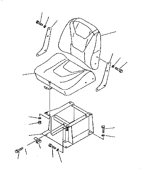 Схема запчастей Komatsu D41E6T - OPERATORґS СИДЕНЬЕ (ЖЕСТК.) (СИДЕНЬЕ КОЖ.ЗАМ.) OPERATORґS ОБСТАНОВКА И СИСТЕМА УПРАВЛЕНИЯ