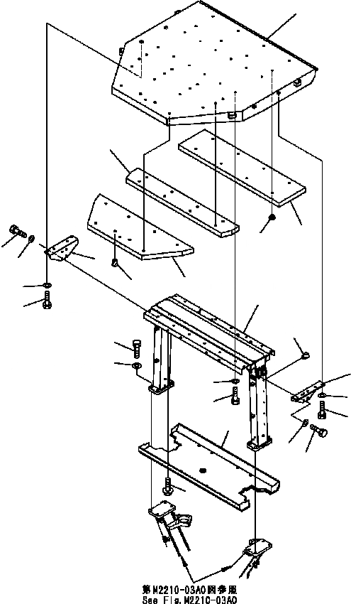 Схема запчастей Komatsu D41E6T - ROPS (БЕЗ КАБИНЫ) OPERATORґS ОБСТАНОВКА И СИСТЕМА УПРАВЛЕНИЯ