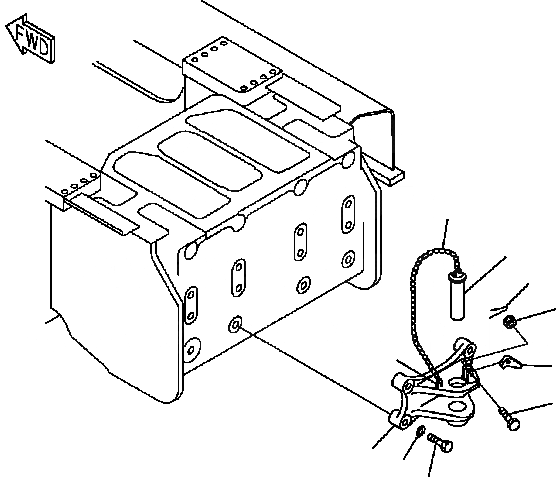Схема запчастей Komatsu D41E6T - СЦЕПКА РАБОЧ.ING ОБОРУД-Е