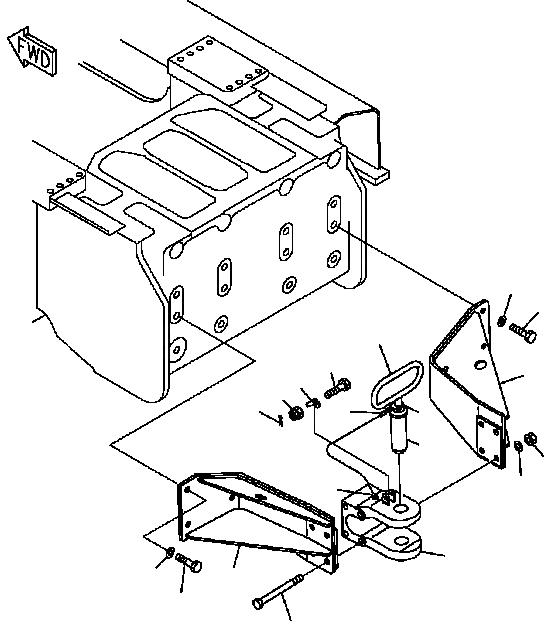 Схема запчастей Komatsu D41E6T - СЦЕПНОЕ УСТРОЙСТВО РАБОЧ.ING ОБОРУД-Е