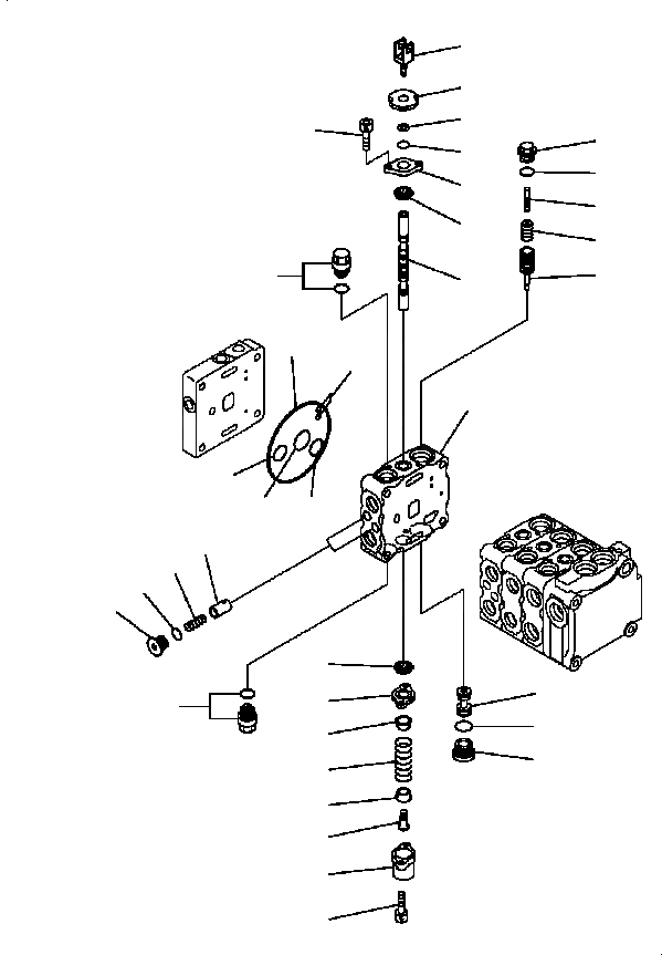 Схема запчастей Komatsu D41E6T - УПРАВЛЯЮЩ. КЛАПАН (4-Х СЕКЦИОНН.) (7/7) (ДЛЯ РЫХЛИТЕЛЬ) ОСНОВН. КОМПОНЕНТЫ И РЕМКОМПЛЕКТЫ