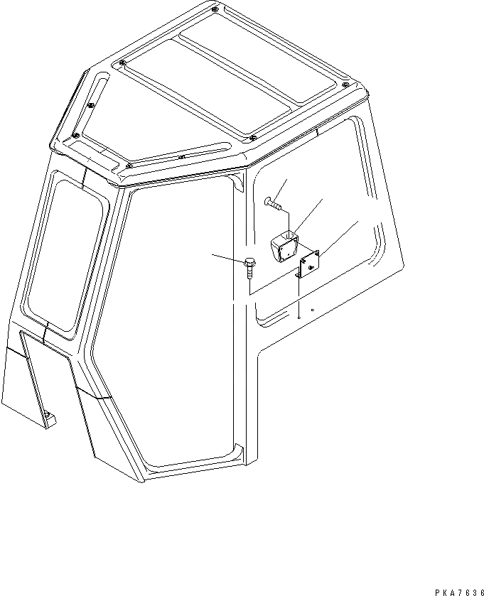 Схема запчастей Komatsu D41P-6 - ПЕПЕЛЬНИЦА КАБИНА ОПЕРАТОРА И СИСТЕМА УПРАВЛЕНИЯ