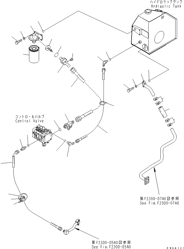 Схема запчастей Komatsu D41P-6 - ГИДР. НАСОС. ЛИНИЯ (ГИДР. НАСОС. И КЛАПАН ЛИНИЯ) ГИДРАВЛИКА