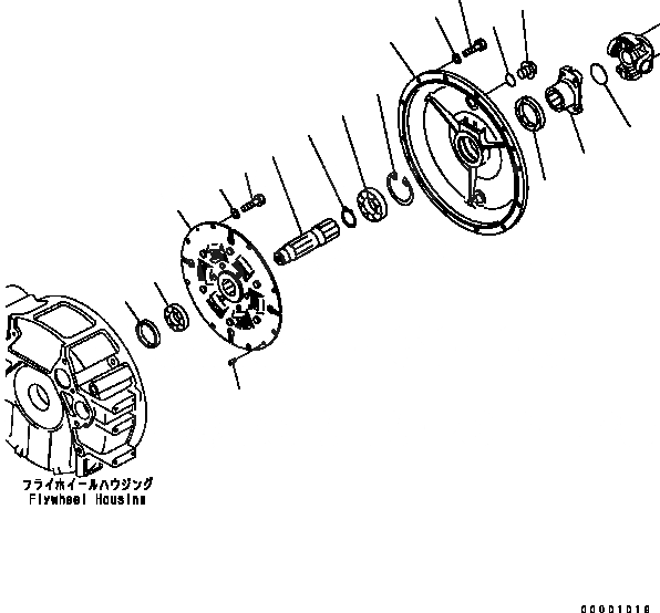 Схема запчастей Komatsu D41P-6 - ДЕМПФЕР КОМПОНЕНТЫ ДВИГАТЕЛЯ