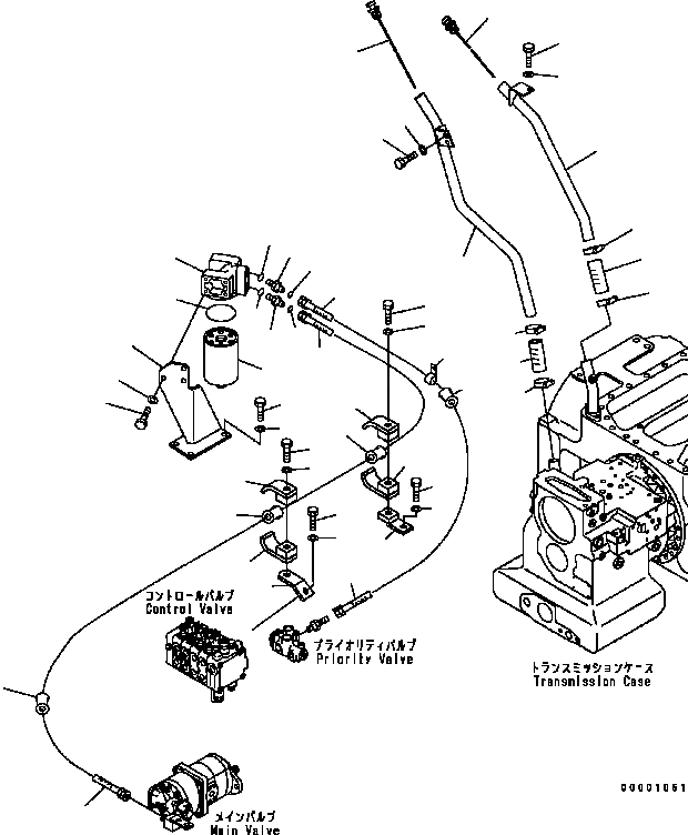 Схема запчастей Komatsu D41P-6 - СИЛОВАЯ ЛИНИЯ МАСЛ. ЛИНИЯ (ФИЛЬТР. И МАСЛЯНЫЙ ЩУП) СИЛОВАЯ ПЕРЕДАЧА И КОНЕЧНАЯ ПЕРЕДАЧА