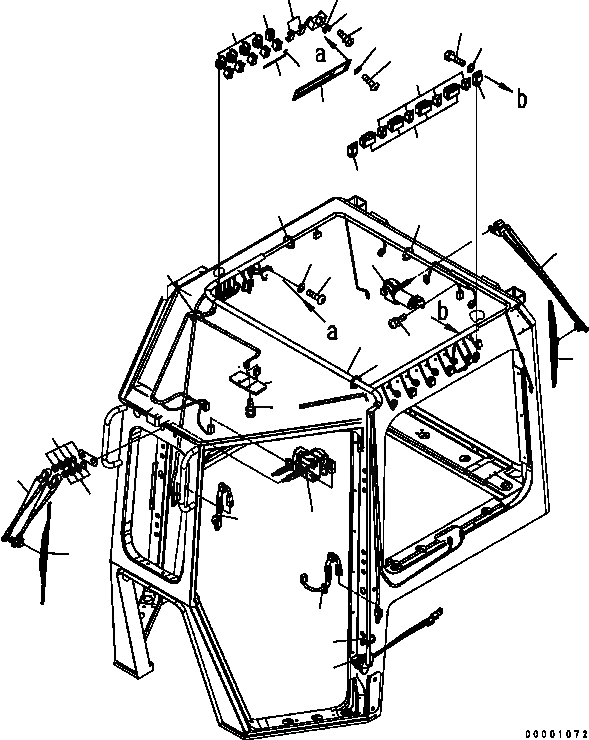 Схема запчастей Komatsu D41P-6 - КАБИНА (ELETRICAL ОБОРУД-Е) (ПЕРЕКЛЮЧАТЕЛЬ, ОСВЕЩЕНИЕ, ДВОРНИКИ) КАБИНА ОПЕРАТОРА И СИСТЕМА УПРАВЛЕНИЯ