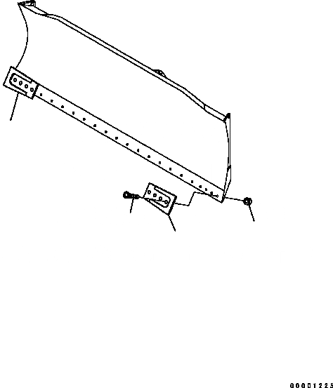 Схема запчастей Komatsu D41P-6 - ОТВАЛ END BIT (STRONG) РАБОЧЕЕ ОБОРУДОВАНИЕ