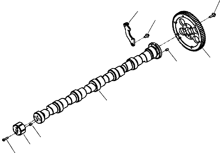 Схема запчастей Komatsu D51EX - A-AA РАСПРЕДВАЛ 