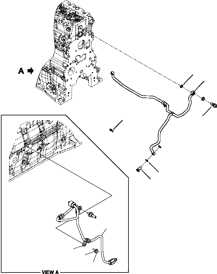 Схема запчастей Komatsu D51EX - A-AB ТОПЛИВОПРОВОД. 