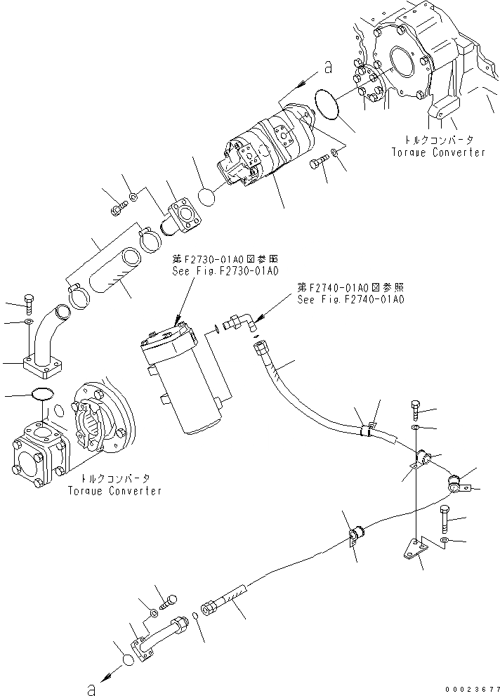 Схема запчастей Komatsu D61EX-15E0-BW - СИЛОВАЯ ЛИНИЯ (ТРУБЫ) (/) СИЛОВАЯ ПЕРЕДАЧА И КОНЕЧНАЯ ПЕРЕДАЧА