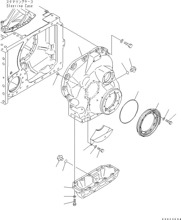 Схема запчастей Komatsu D61EX-15E0-BW - КОНЕЧНАЯ ПЕРЕДАЧА (КОРПУС) (PLUS ТИП) (№B-) СИЛОВАЯ ПЕРЕДАЧА И КОНЕЧНАЯ ПЕРЕДАЧА