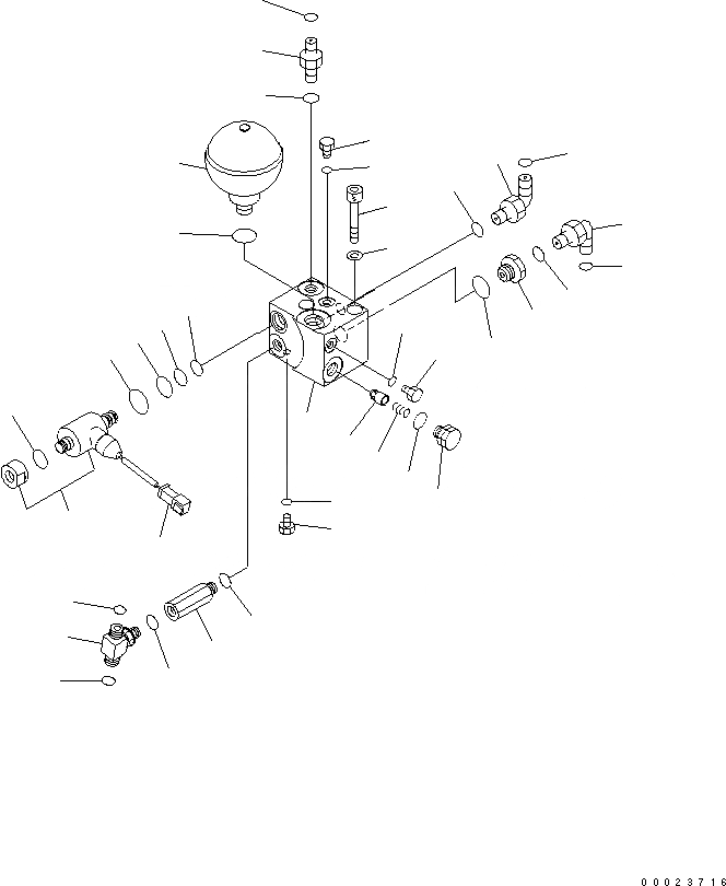 Схема запчастей Komatsu D61EX-15E0-BW - РУЛЕВ. УПРАВЛЕНИЕ ЛИНИЯ (P.P.C. КЛАПАН И КЛАПАН КРЕПЛЕНИЕ) (АККУМУЛЯТОР) ГИДРАВЛИКА
